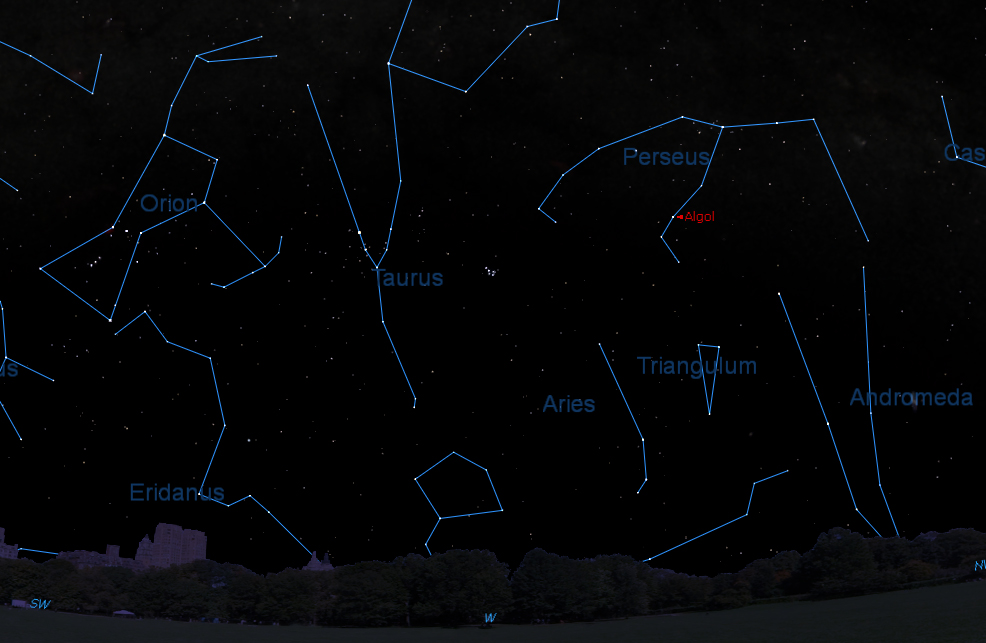 See the Demon Star Algol 'Wink' in the Night Sky